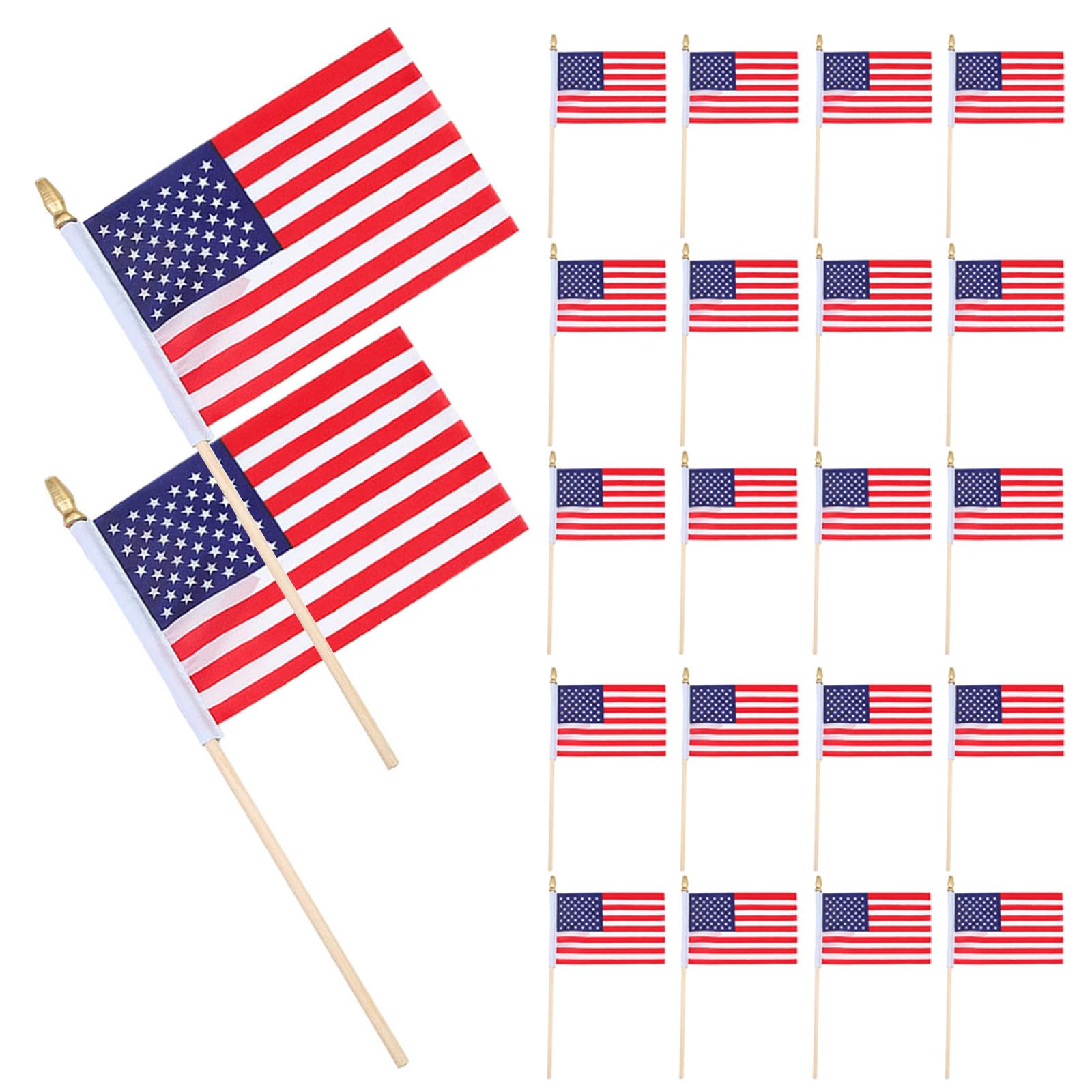 Bandera de Estados Unidos de 50 piezas con varilla para desfiles