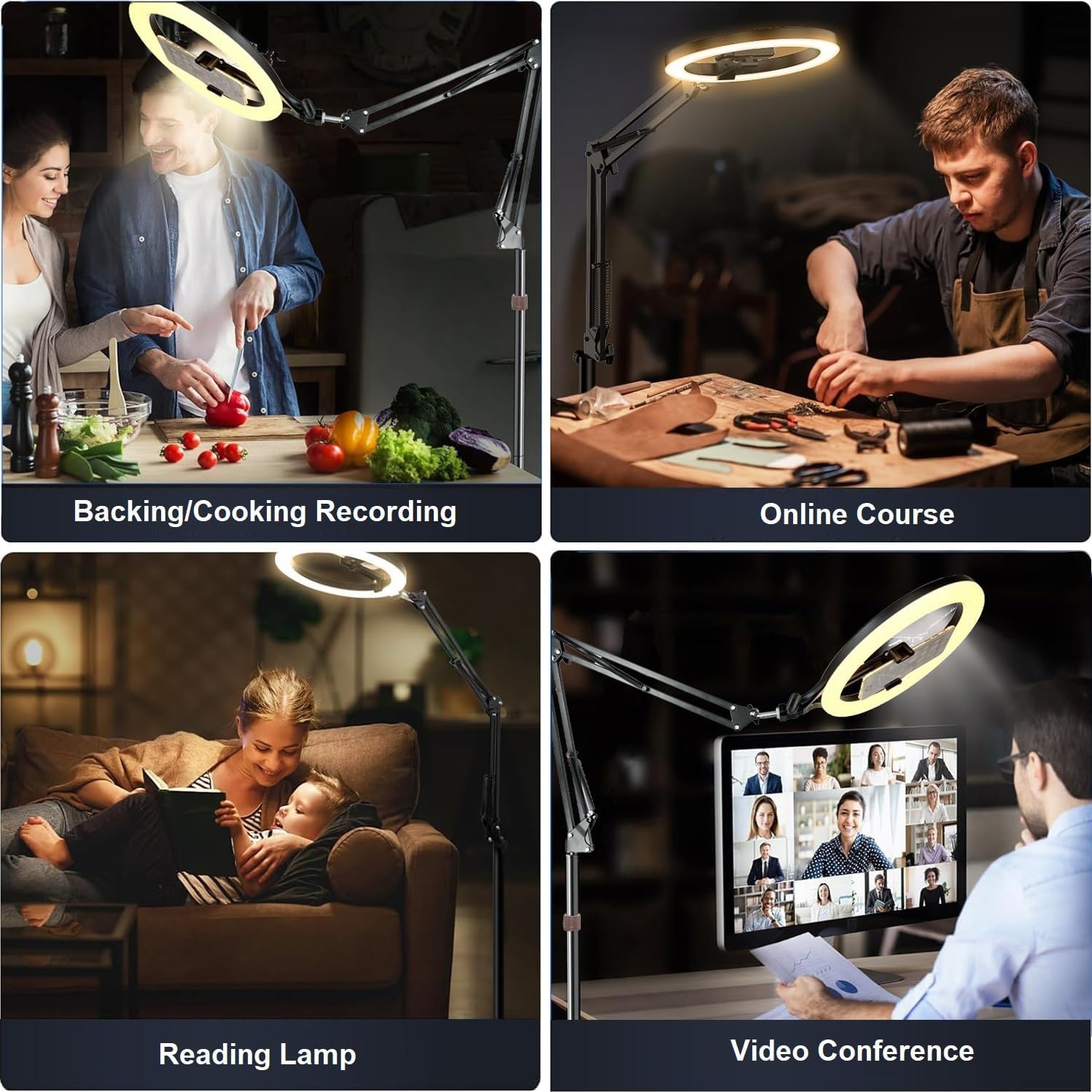 11'' Ring Light with Phone Holder and 70'' Floor Stand for iPhone Samsung for Video Recording,Photography, Streaming, Vlog, TikTok,YouTube