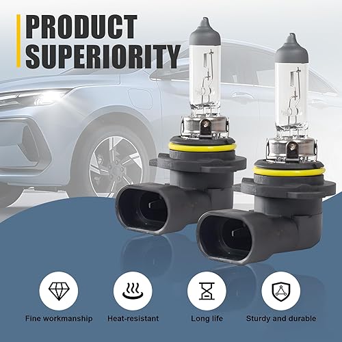 Miniatura 3 de 2 bombillas LED 9006 de haz alto y bajo para automóvil, 12 V, 55 W, 1200 lúmenes, de alta definición, transparente, resistente a los golpes, lámpara