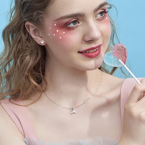 Miniatura 6 de NEWITIN 11 Pairs 925 Sterling Silver Stud Earrings for Girls Hypoallergenic Earrings Unicorn Earrings Animals Earrings Cute Small Stud Earrings for