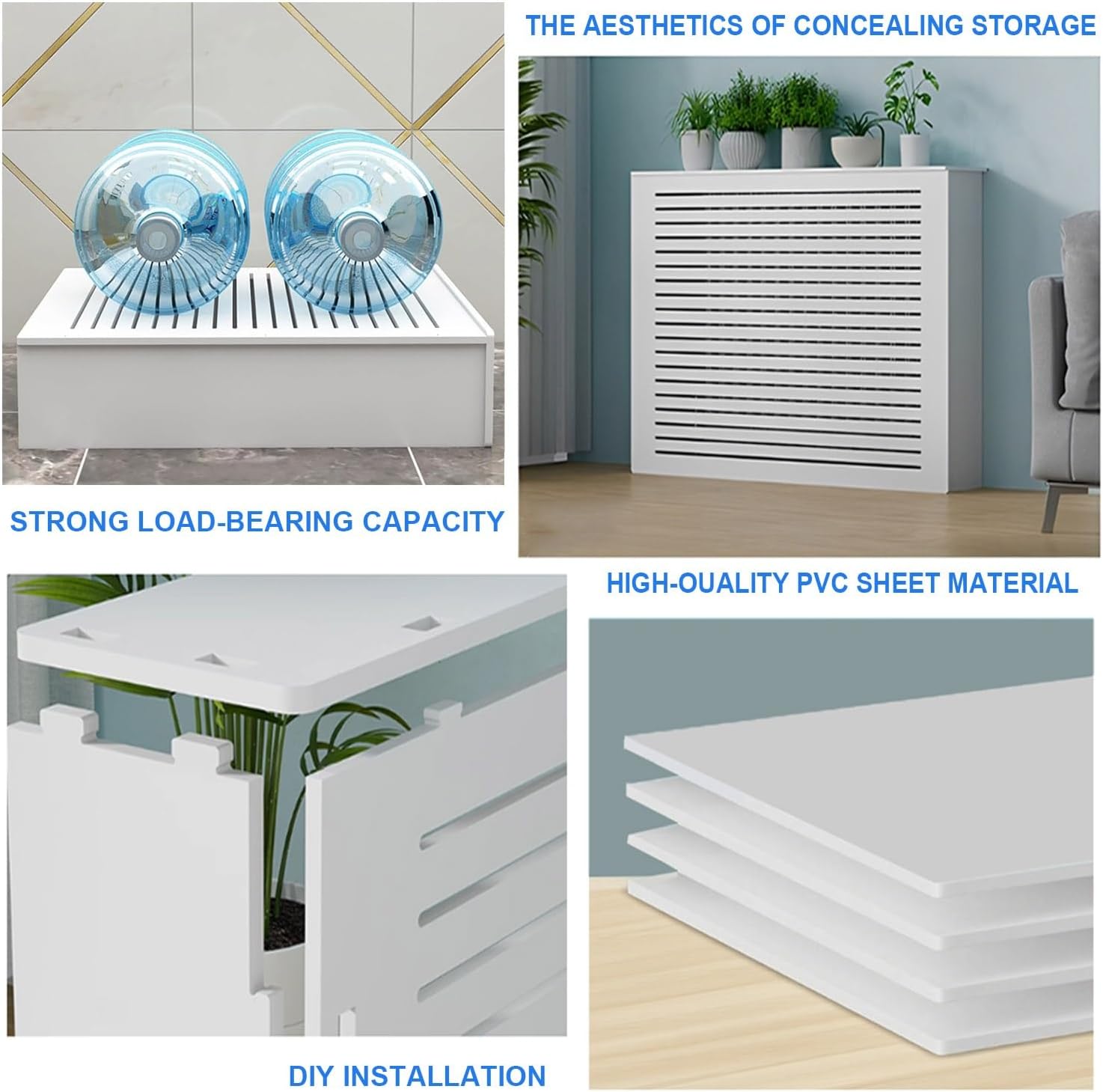 Wood Radiator Covers for Home Heating Cabinet Shelf for Living Room Bedroom Hallway, Heating Decorative Hide Cluttered Pipes(28x28x10in/70x70x25cm)