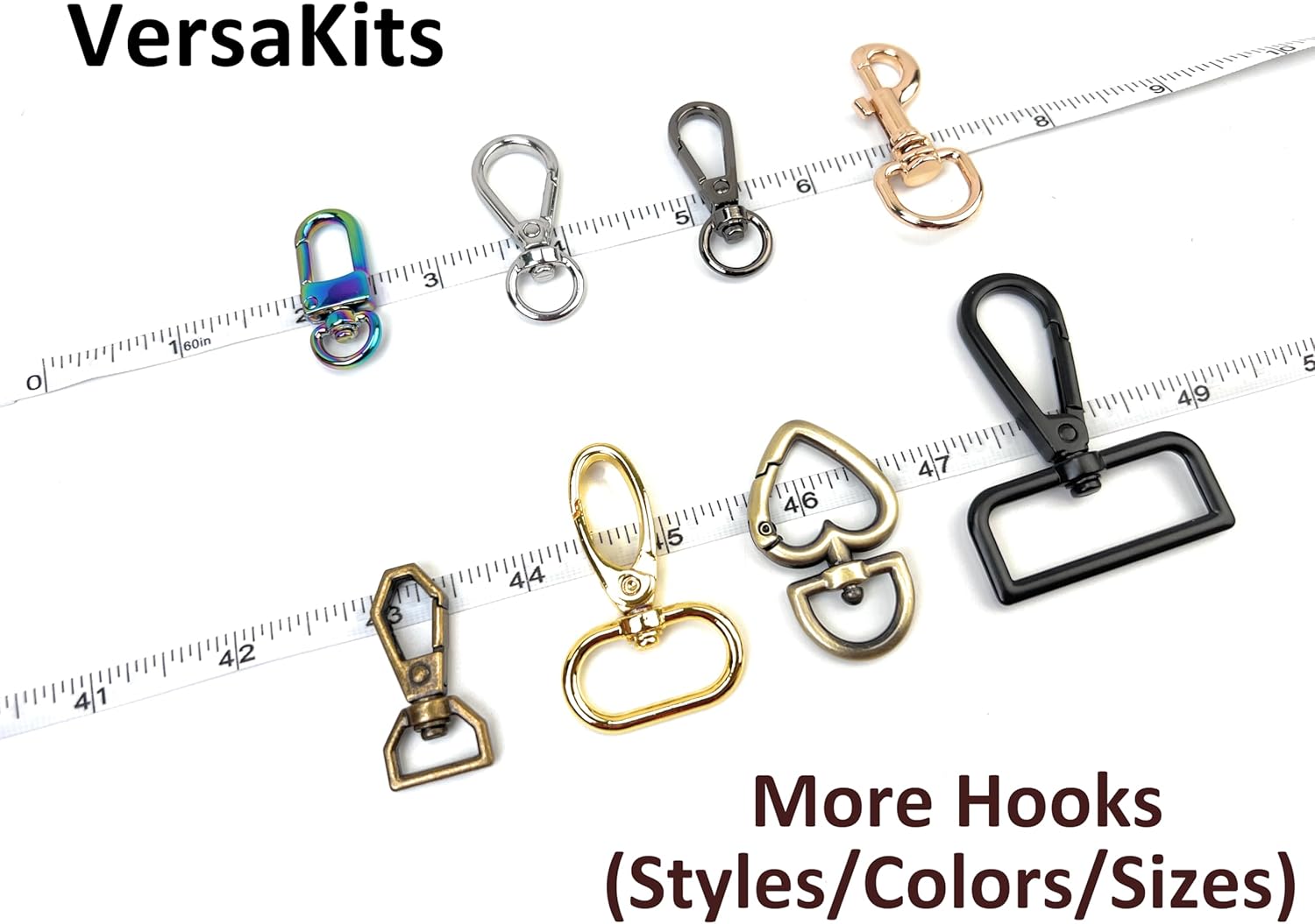 10 Pcs Heavy Duty Swivel Clips with Round Tail D Ring Lobster Claw Clasps Trigger Snap Hooks - Image 5