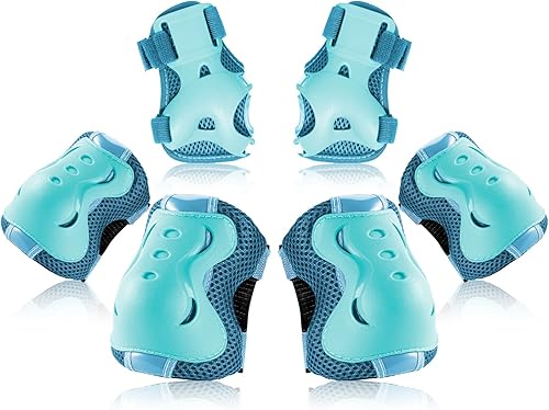 Vista 12 de BOSONER - Rodilleras y coderas para niños y jóvenes, equipo de protección para patines de ruedas, ciclismo, BMX, bicicleta, patineta, patinaje