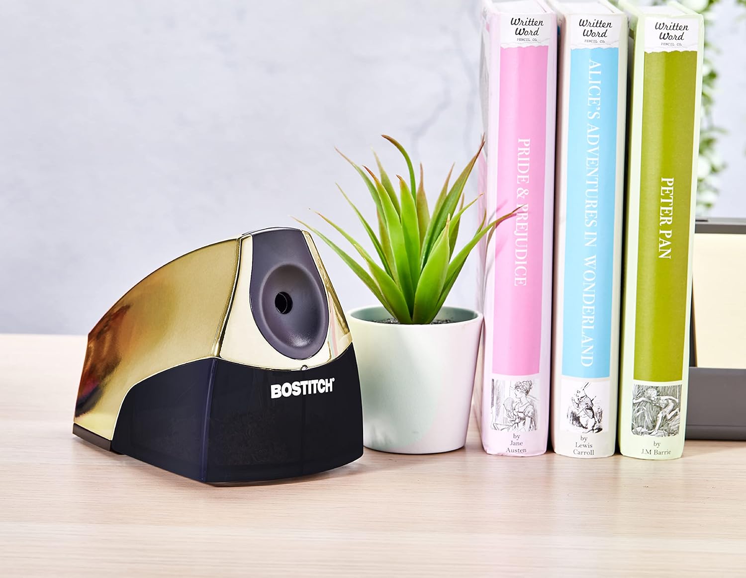 Bostitch Office Electric Pencil Sharpener, Heavy Duty Powerful Stall-Free Motor, High Capacity Shavings Tray, for Office or Classroom, Metallic Purple
