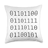 Binary LOVE Computer, Engineering or Technology Geek Throw Pillow