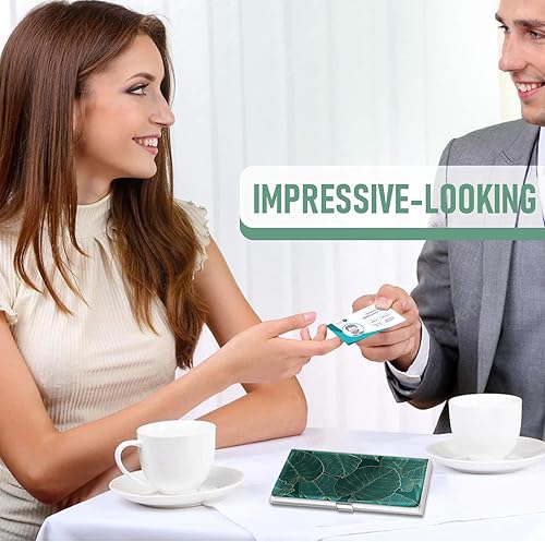 Miniatura 7 de Swooflia Estuche para tarjetas de visita J-MPH1115-Futi Hojas tropicales verdes