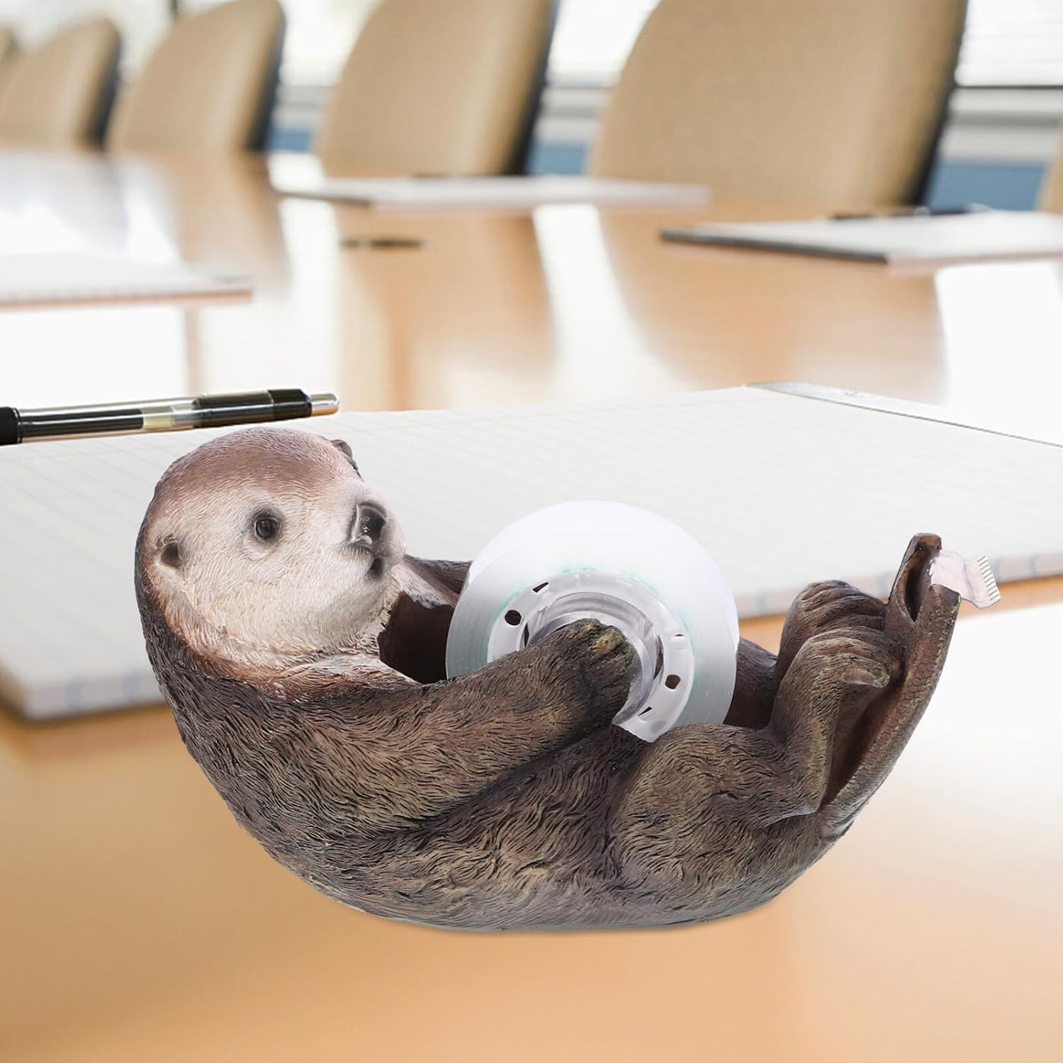 EXCEART Otter Tape Dispensers, Animal Desk Tape Dispenser Cartoon Tape Holders Cute Tape Cutters Dispenser for Home Office Stationery Desk Organizer Supplies