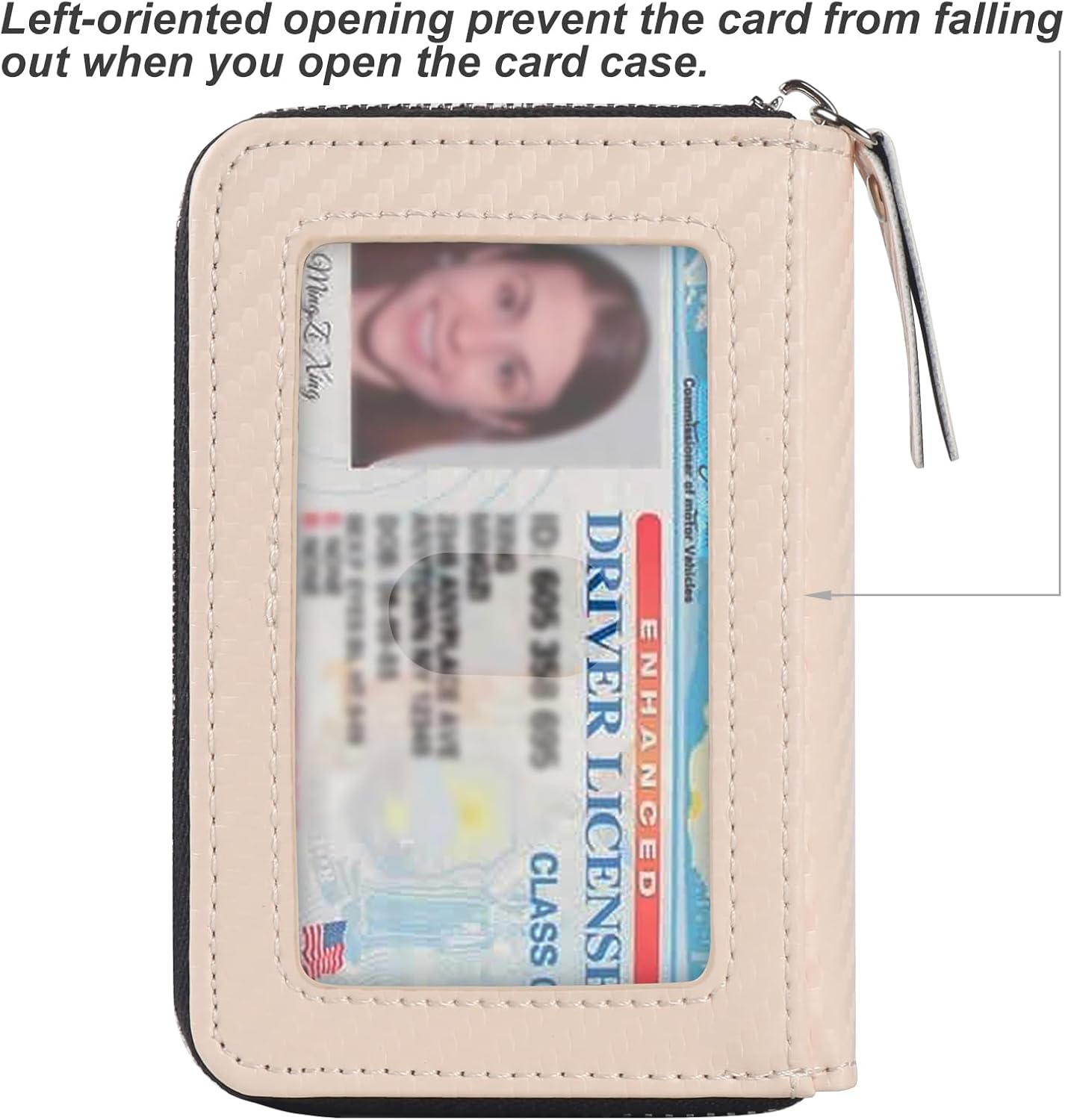 EcoVision Credit Card Holder RFID Card Case Wallet, Small Accordion Zipper Card Case Holder, Card Organizer Case for Women Men - Image 3