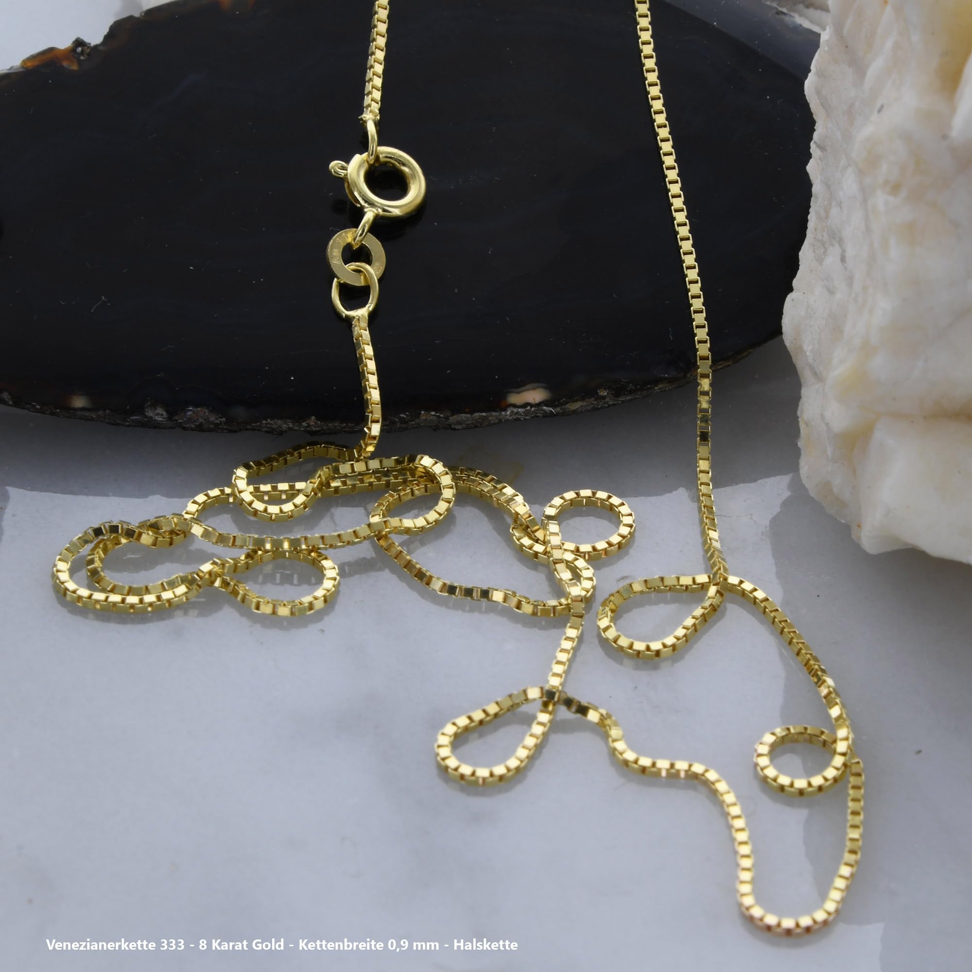 Edle Venezianerkette Halskette - 333-8 Karat Gold Juwelier Qualität