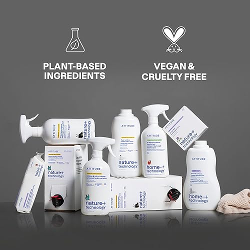 Miniatura 6 de ATTITUDE Eliminador de olores con carbón activado, purificador de aire a base de plantas, vegano, aroma a lavanda y eucalipto, 8 onzas