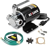 KITLUCK 115V 1/10HP 330GPH Water Transfer Pump with 6ft Suction Hose - Portable Utility Pump for Pool Draining, Aquariums, Rain Barrels