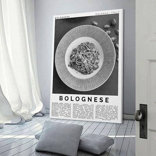 Miniatura 3 de Póster boloñés de Schwarz-Weiß Küchenkunst, boloñesa Druck, Modern Küche Dekor, ilustración de alimentos, póster de pared para el hogar, escuela,