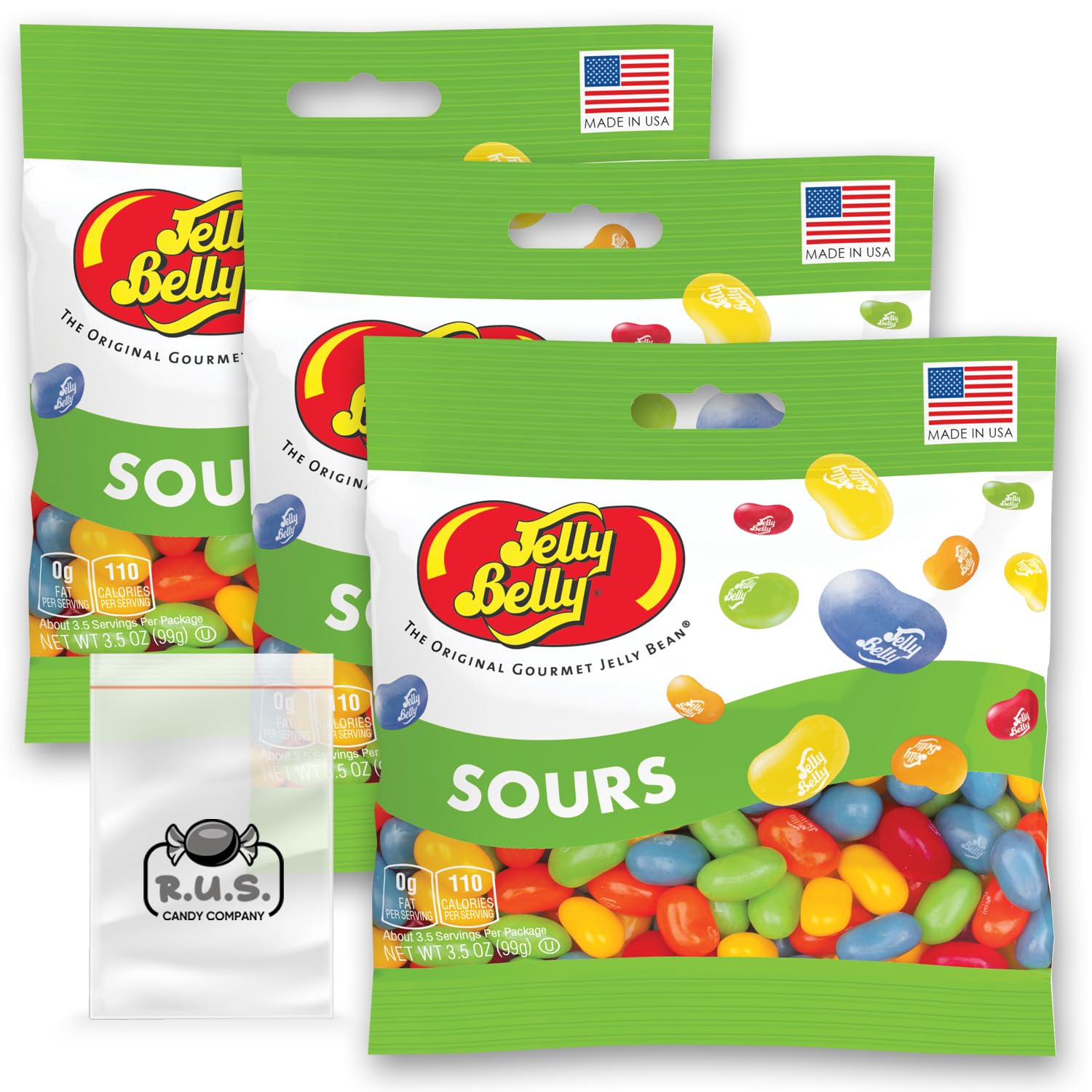 Jelly Belly Sour Jelly Beans 3 Pack 3.5 oz Each