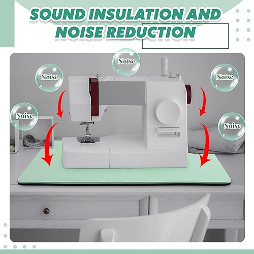 Miniatura 69 de 3 tapetes silenciadores para máquina de coser, tapete para máquina de coser, almohadilla de goma antideslizante que se mantiene en su lugar para Rosa
