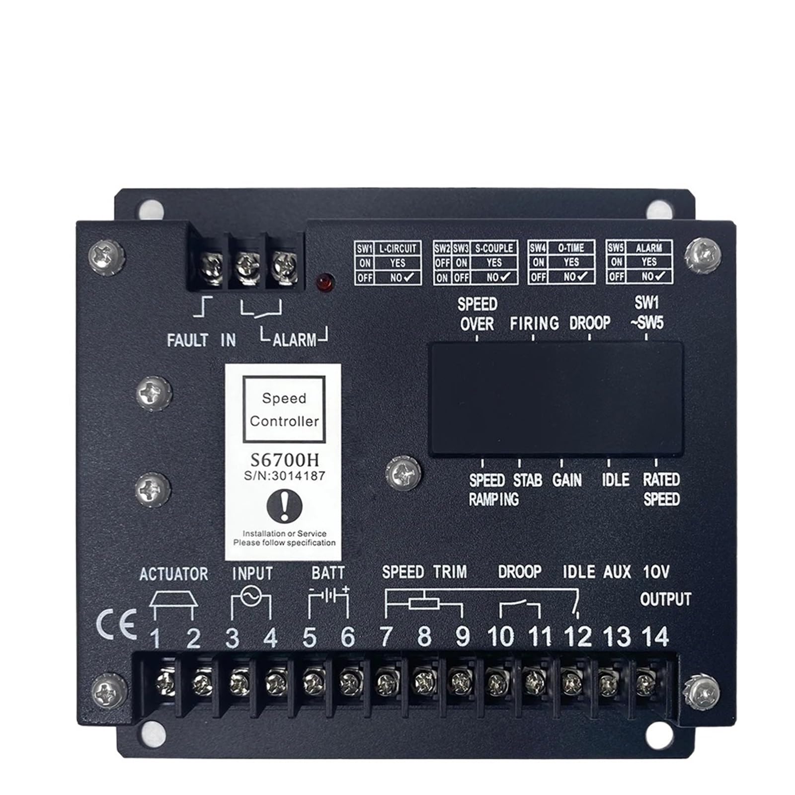 Jdilfunu S6700h Generator Speed Controller Governor Actuator Control Module 24V Motor Panel For Engine Power Parts 1Pcs ﻿