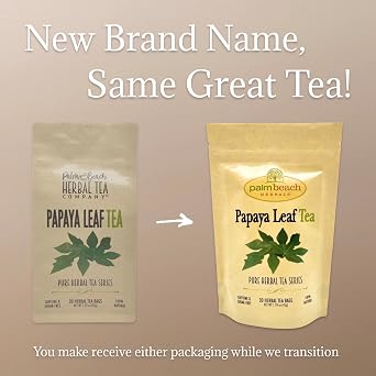 Palm Beach Medicinal Herbs - Papaya Leaf Tea - Pure Herbal Tea Series, 30ct