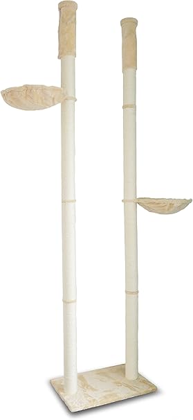 Amazon Seikoh キャットタワー キャットツインポール キャットポール ハンモック付き 全高 240 260cm 天井 突っ張り Pt0021a Seikoh キャットタワー 通販