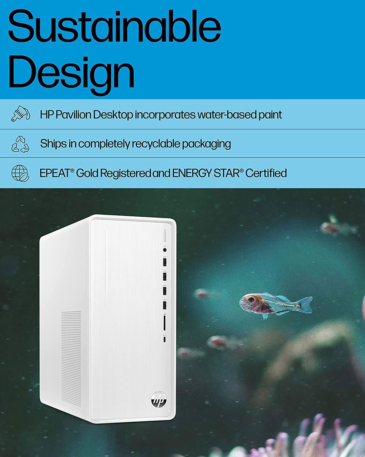 HP Pavilion Desktop TP01-3016 PC Intel Core i5-12400 2.50 GHz (up to 4.4 GHz) 12 GB DDR4-3200 RAM 256 GB PCIe NVMe TLC M.2 SSD Intel UHD Graphics 730 Windows 11 (Renewed)