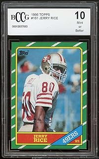 1986 Topps #161 Jerry Rice Rookie Card BGS BCCG 10 Mint+