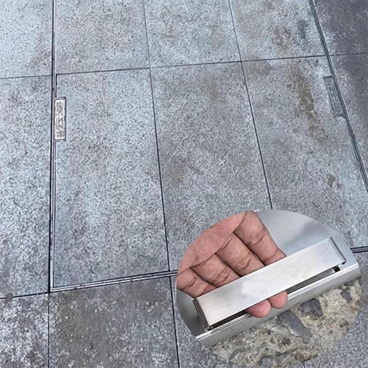 12 to 40 Inch Septic Tank Cover Customizable Invisible Manhole Strong Load Bearing Square Frame for Driveway Docks Highways