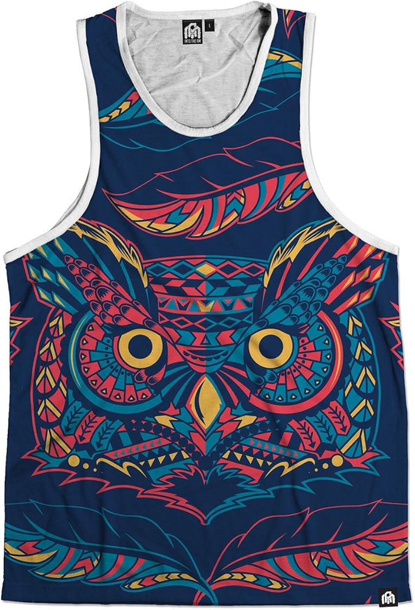 INTO THE AM Men's Premium All Over Print Tank Tops - Colorful Sleeveless Shirts S - 2XL