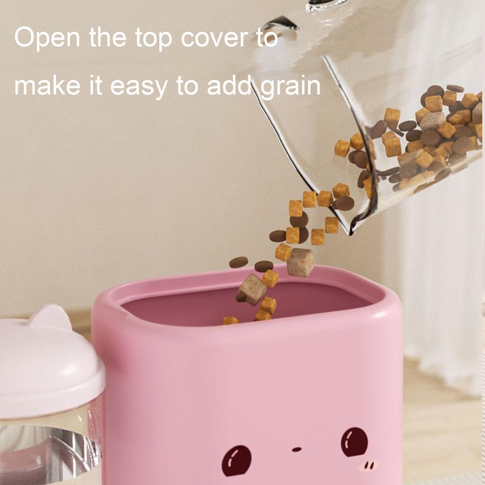 Ciotola for acqua e cibo for animali domestici(Pink)