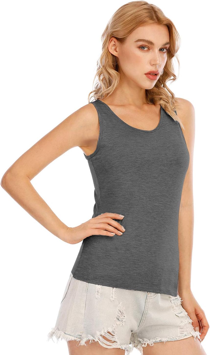 Orrpally Basic Tank Tops for Women Undershirts Tanks Top Lightweight Camis Tank Tops 4-Pack - Image 3