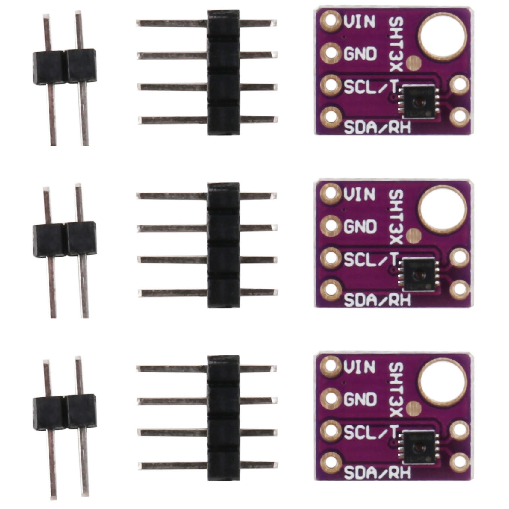 Jnchdghwa Purple 3X Sht31 Sht31-D Temperature & Humidity Sensor Breakout Board Weather Module For