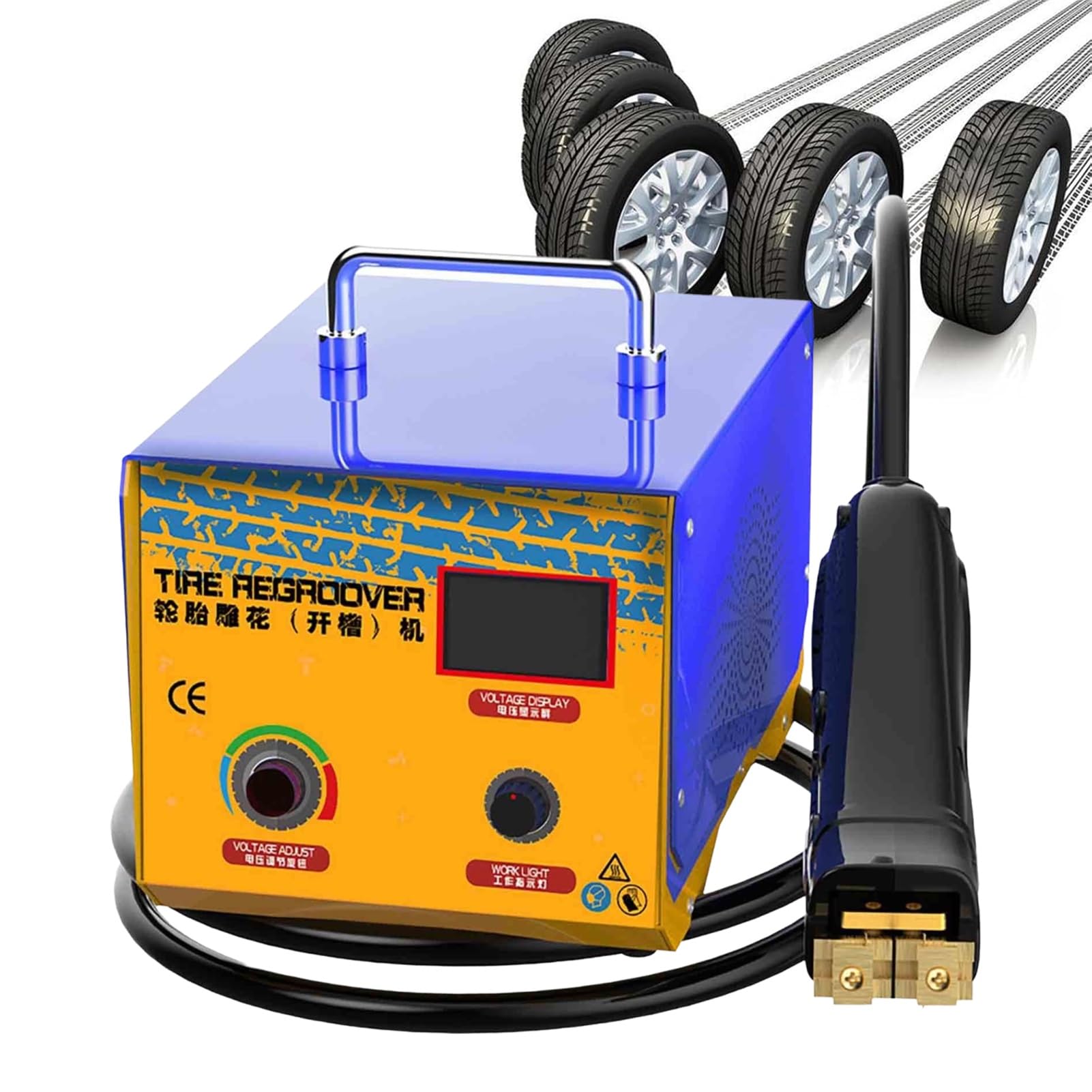 SBCGFY Professional Portable Tire Grooving Machine, Off-Road/Truck Rubber Tire Groove Processing Equipment, Tool For Tire Tread Patterns