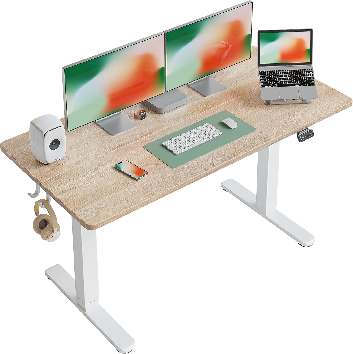 FEZIBO Height Adjustable Electric Standing Desk, 120 * 60 cm Stand up