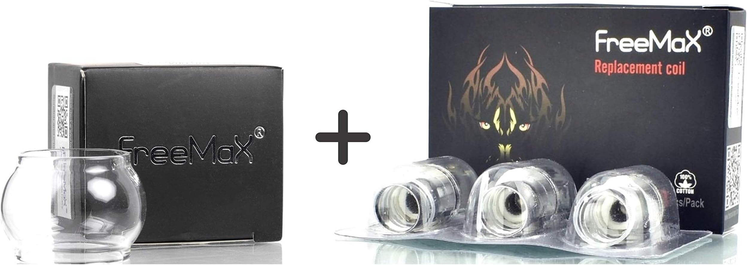 Genuine Freemax Mesh Pro Coils - 3 Pack [Single - 0.15ohm] + Bubble Glass