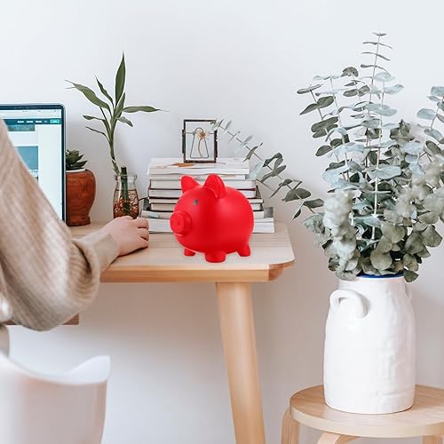 Miniatura 9 de SUPVOX Lindo banco de dinero de cerdo de plástico, caja de ahorro de dinero, alcancía irrompible para niños y niñas, cumpleaños, Pascua, Navidad,