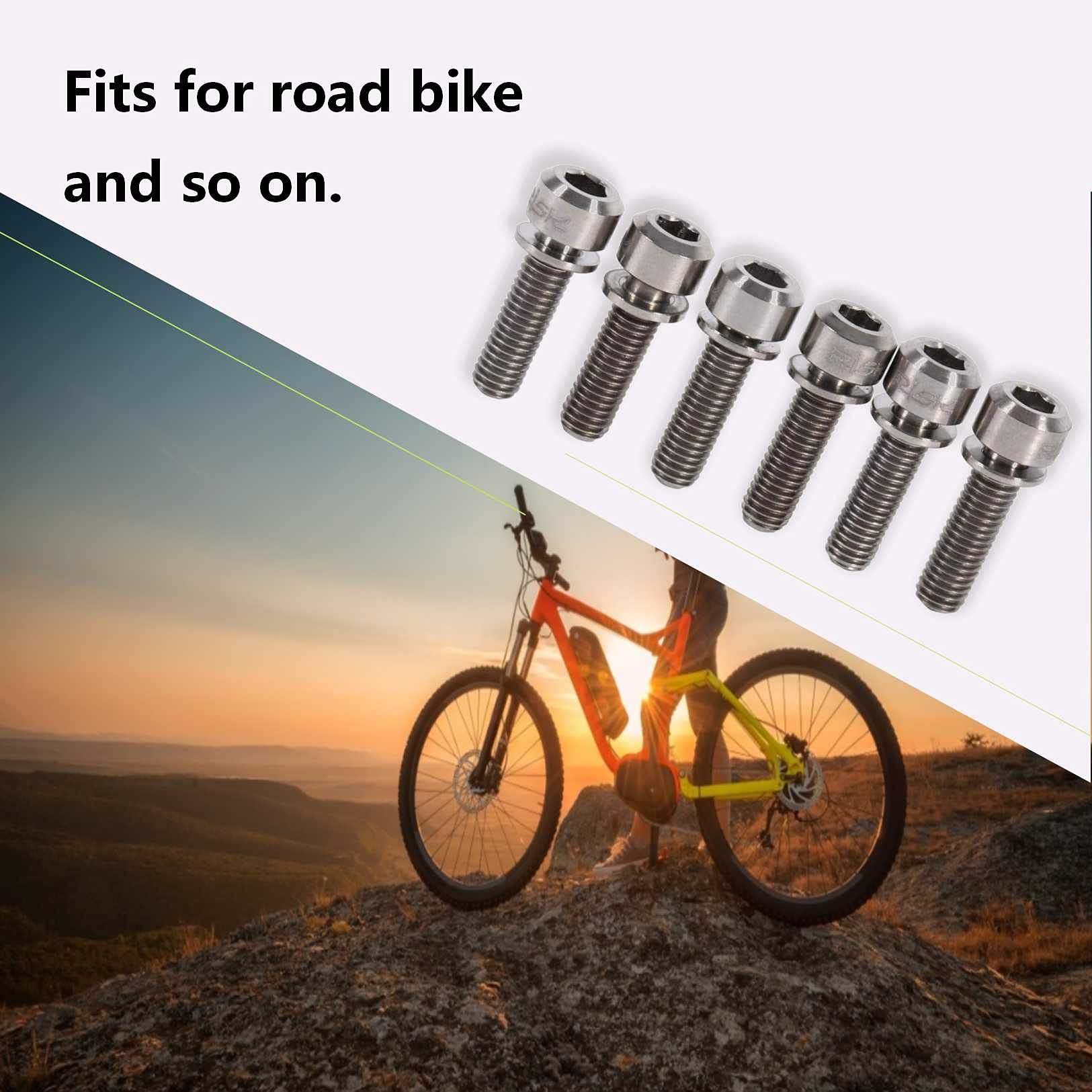 6PCS rischio M5x16mm M5x18mm vi a stelo per bici bulloni a stelo per bicicletta in lega di tanio ve di fissaggio per manubrio della bici bullone da tavolo MTB da strada 6PCS rischio M5x16mm M5x18mm vi a stelo per bici bulloni a stelo per bicicletta in lega di tanio ve di fissaggio per manubrio della bici bullone da tavolo MTB da strada
