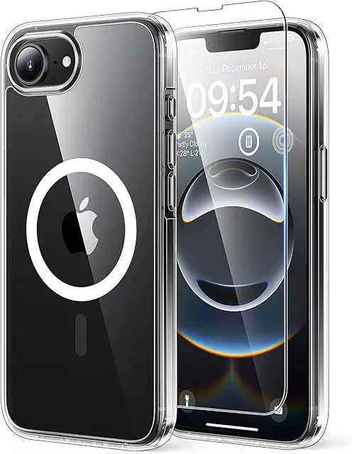 Coque iPhone 16E Magnétique Militaire avec Verre Trempé - Compatible MagSafe