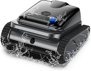 (2026) Y50SE Robot Piscine Fond et Parois, Ligne d’eau, Robot de Piscine sans Fil, 120Min d’Autonomie, Navigation Intelligente, 4 Modes Robot Piscine, 4 Capteurs, Idéal pour Piscines Enterrées 200㎡-N