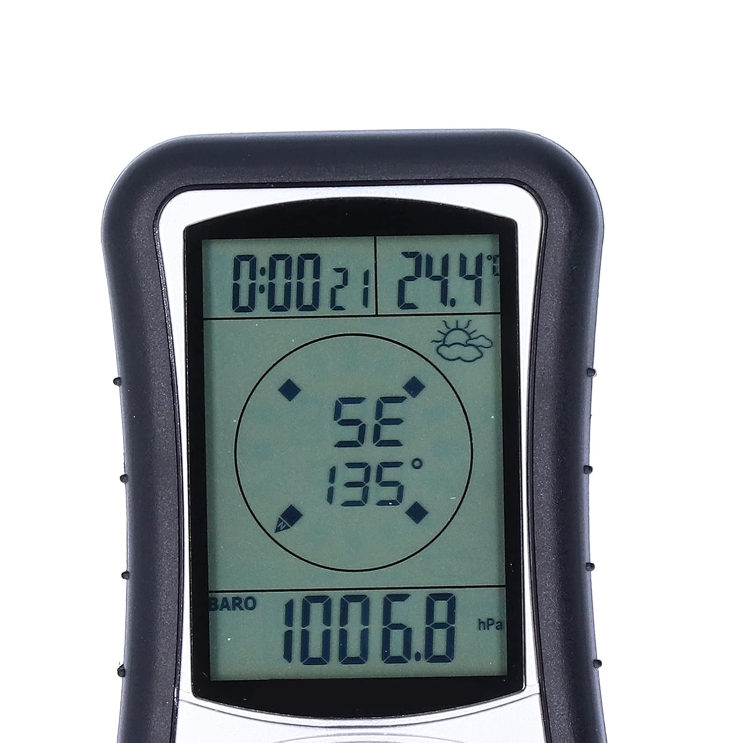 Multifunction Digital Altimeter with Barometer, Thermometer, and Compass - Outdoor Handheld Meter Compatibility with Adventurers