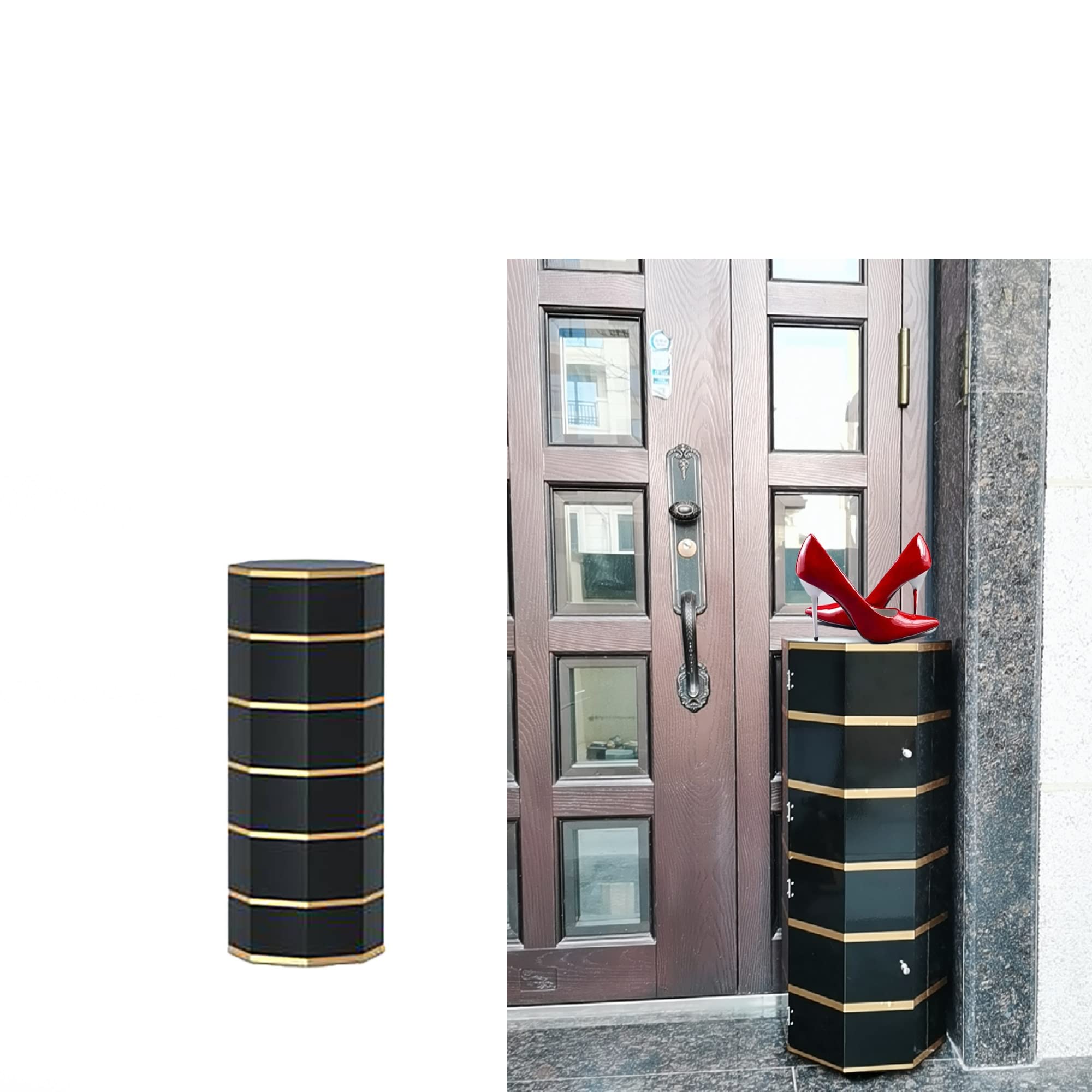 Hidden Shoe Rack,Rotating Shoe Cabinet Rotating Shoe Rack,shoe Rack For Entryway With Doors,360° Rotating Vertical Shoe Rack, Show Racks For Floor,For Entryway Hallway Shoe Organizer Cabinet Storage (