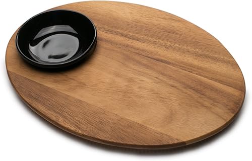 Miniatura 10 de Ironwood Gourmet Tabla de pan anidada con recogedor de migas, 10.25 x 14.75 x 0.75 pulgadas