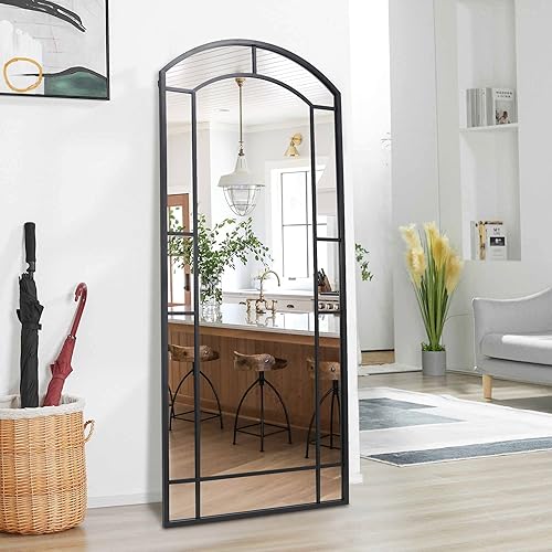 Miniatura 111 de NeuType - Espejo de cuerpo completo, espejo de pie de cuerpo completo, 64 x 21 pulgadas con soporte, espejo de pie para colgar o apoyar contra