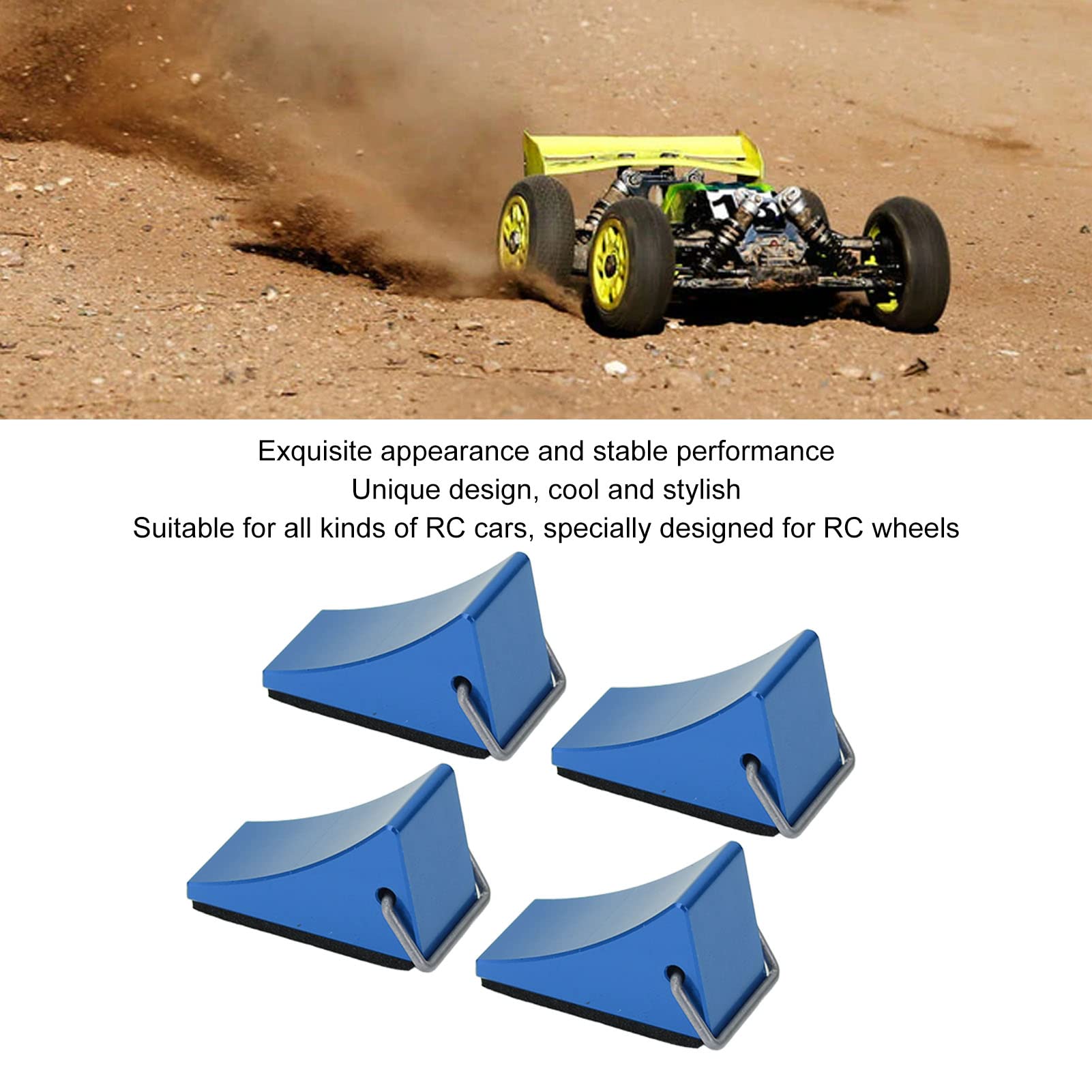 Lot de 4 cales de roue pour modèle de voiture RC, bonne fixation, fond antidérapant, en alliage d'aluminium RC pour Redcat Gen8 pour Axial SC | Leroy Merlin