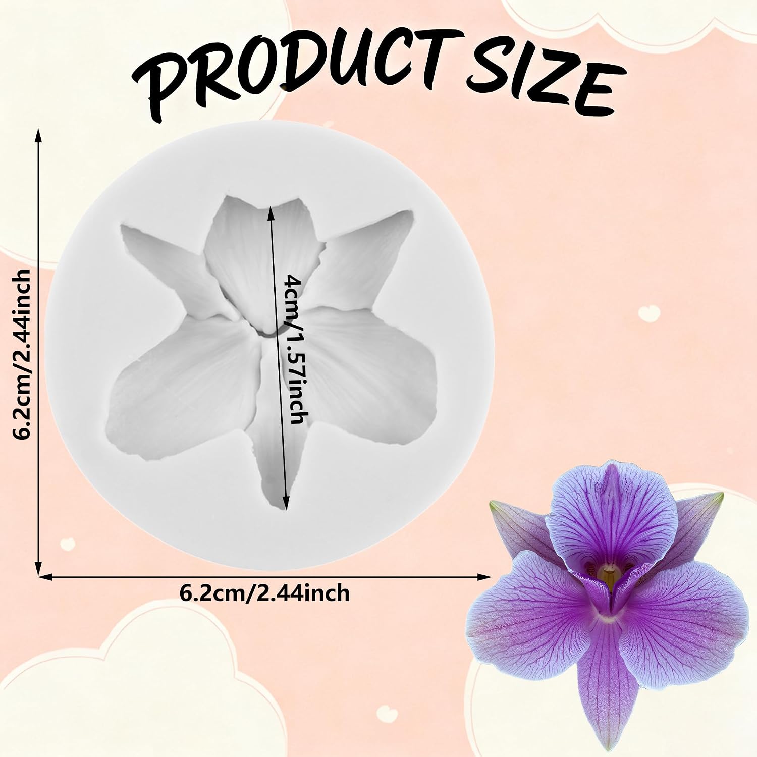 Orchid Polymer Clay Mold Orchid Flower Silicone Molds for DIY Craft Epoxy Resin Casting Polymer Clay Tools Crafts Air Dry Jewelry Making