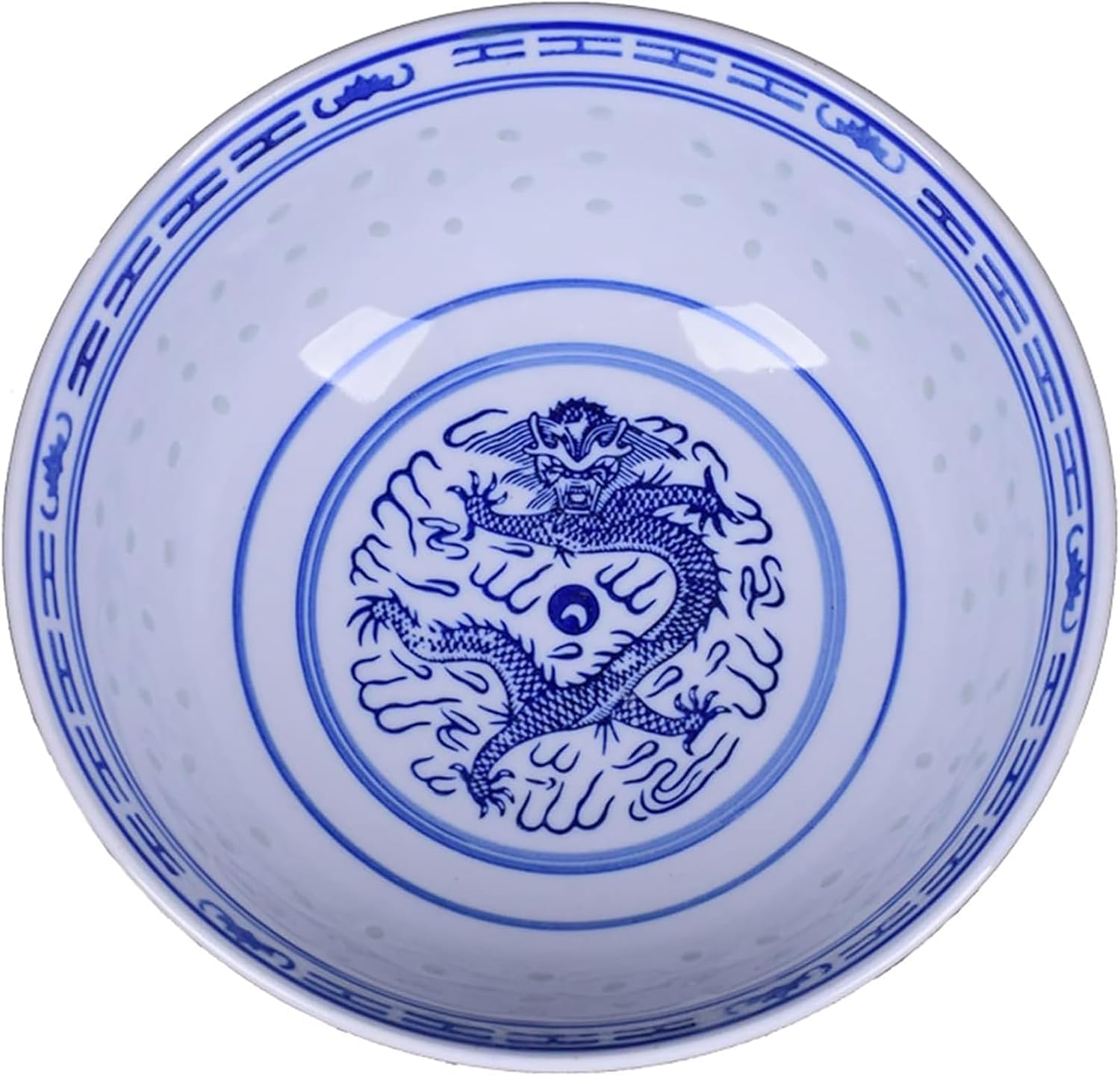 Ramenschalen aus Keramik, 17,8 cm, Porzellan, asiatische Nudelschale für Suppe, Müsli, Reis, Udon, Retro-Design, perfekt für Desserts und Essen