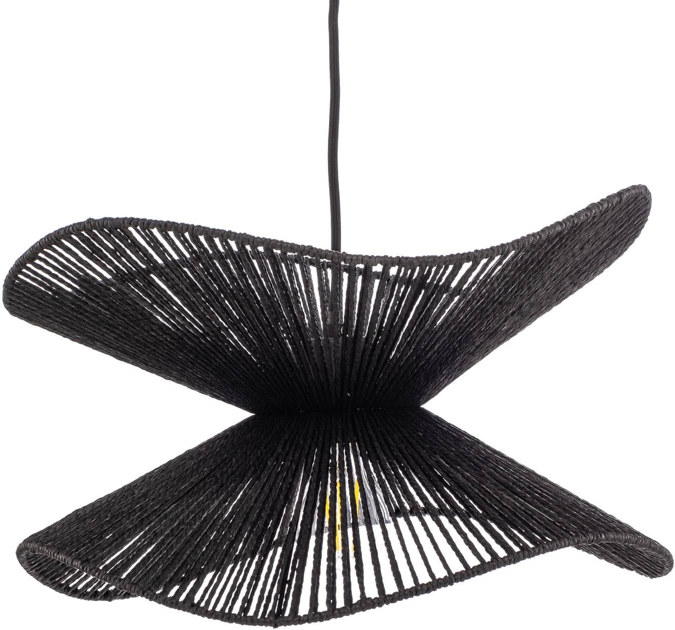 Close-up of the black paper lamp shade texture