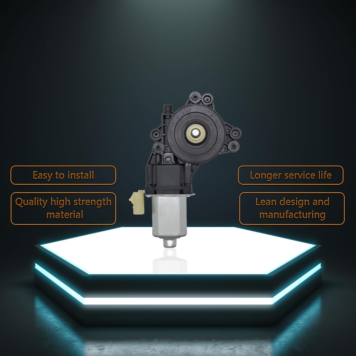 2 pins Power Window Motor Compatible with Jeep Patriot/Compass 2007-2017 Front Left，Compatible with Dodge Caliber 2007-2012 Front Right，Replace for 5179960AA 68002899AA 42-488 82-488 742-429