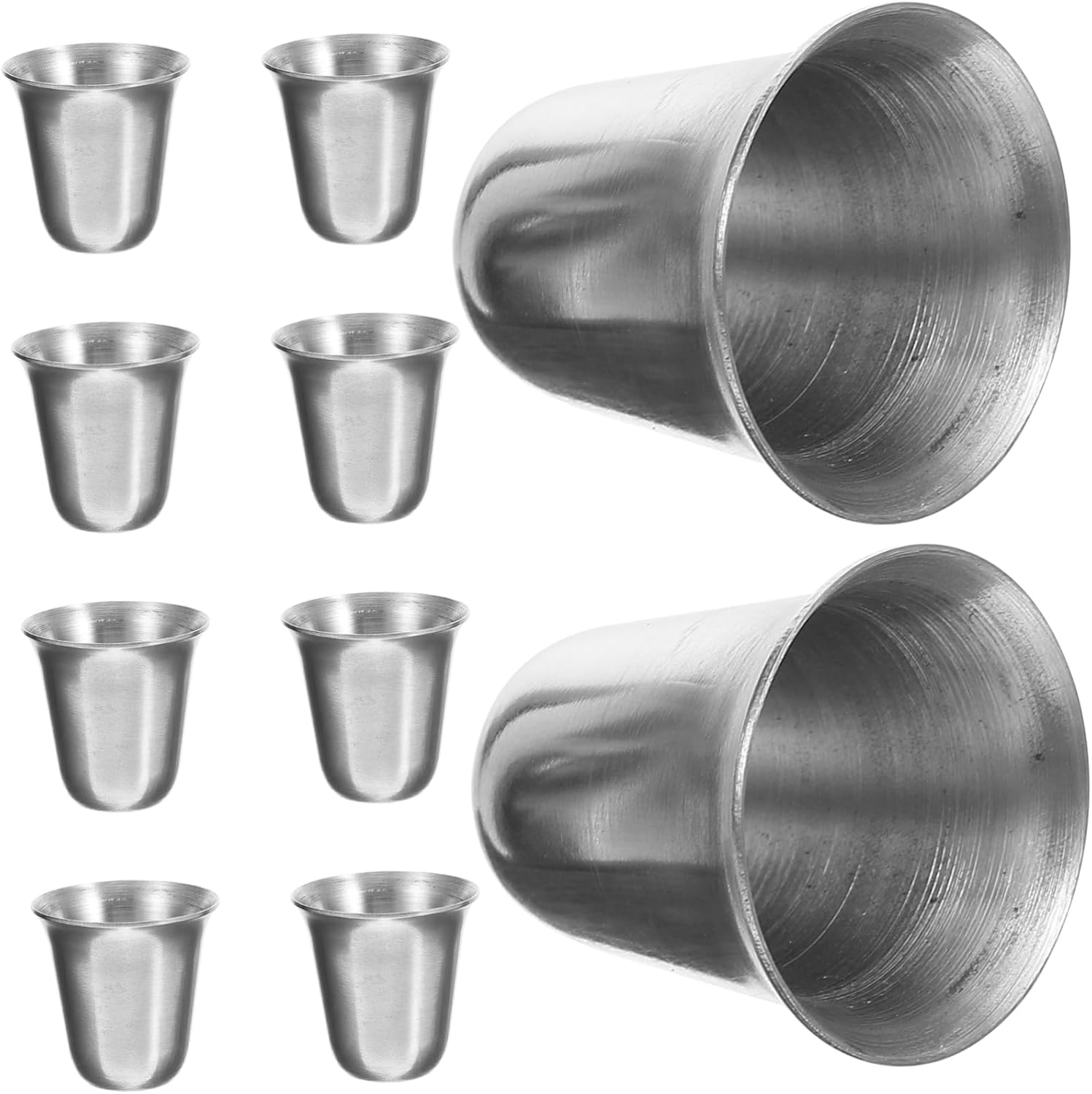 50pcs Stainless Steel Communion Cups for Church Lightweight Portable Religious Cups Mugs for Communion Bread and Juice