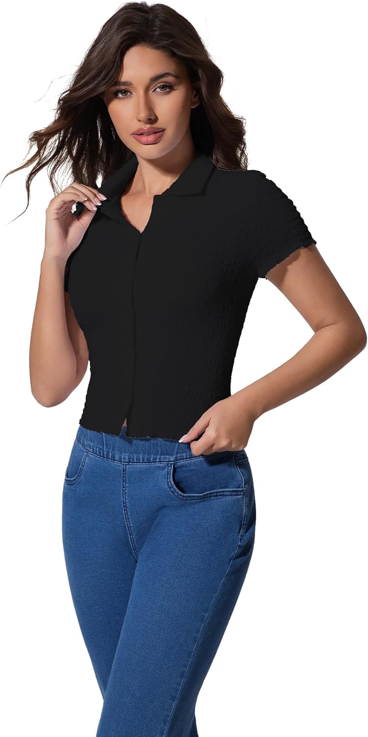 FASHIONSPARK Women's Polo Short-Sleeved Shirt - Image 3