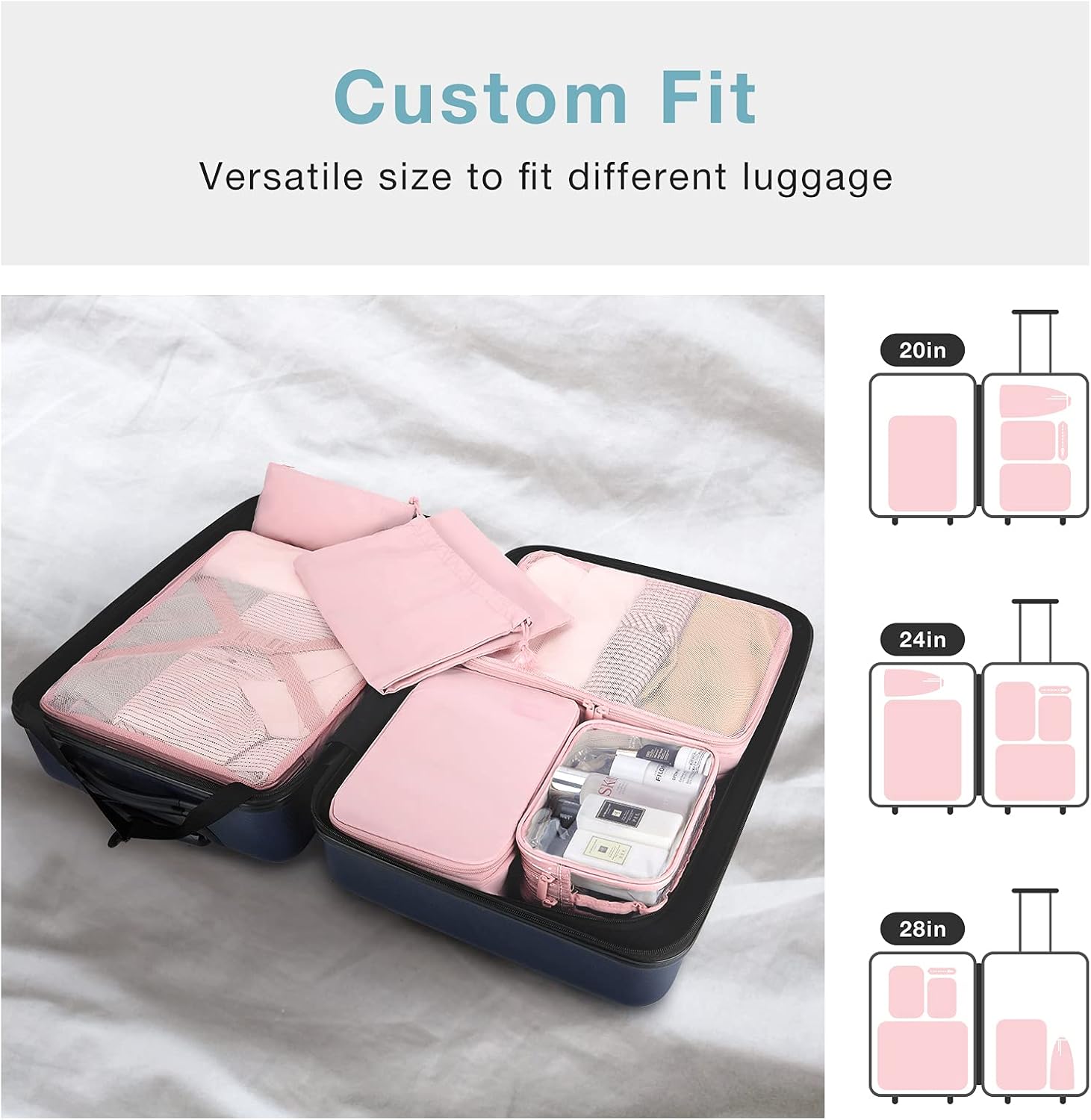 Packing Cubes, BAGSMART 6 Set Compression Packing Cubes for Suitcase, Lightweight Travel Organizer Bags for Luggage, Waterproof Suitcase Organizers for Woman & Man : Clothing, Shoes & Jewelry