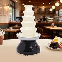 Chocolate Fountain, 5 Tier Electric Chocolate Fondue Fountain Machine for Partie - Melts Cheese, Queso, Candy, and Liqueur, 7-Pound Large Chocolate Fountain Machine Hot Chocolate Fondue Tower (Black)