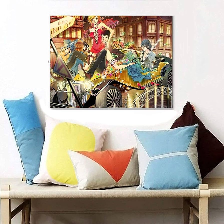 Amazon.co.jp: ルパン三世 油絵 ポスター アートパネル 装飾画