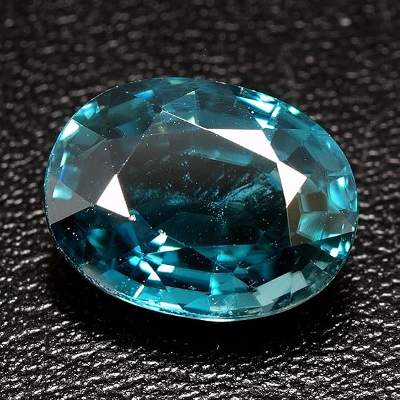 Amazon | ブルージルコン ルース(裸石) 5.587ct, オーバル 日本宝石 